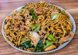 Nouille Udon et poulet mariné sauté